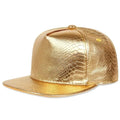 Gold snakeskin-patterned cap on a white background, Obroi