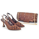 Shoes and Bag Set African Sets Italian Shoe Bag Set Decorated with Rhinestone Quality!