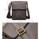Genuine Leather Messenger Bag for Men Leather Shoulder Bag Small Travel Handbag  Male Pad Sling Bag