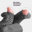 Winter Warm Gloves for Men's Outdoor Cycling and Driving Suede and Fleece Thickened Non-slip Touch Screen Gloves