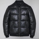 Winter warm leather jacket Classic casual genuine coat duck down leather clothing