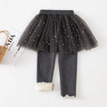Winter Girls Skirt Pants Children's Fleece Culottes Sequined Baby Princess Leggins Toddler Clothes