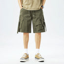 Men's Cargo Shorts Elastic Waist Casual Summer Shorts