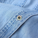 Women Spring Retro Art Two Pocket Design Blouse Loose Asymmetrical Long Tops Oversized Curve Clothes