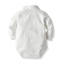 Boys Gentleman Clothes Baby Formal Romper Outfit Newborn Party Birthday Dresses Infant Spring & Autumn Soft Cotton Wear