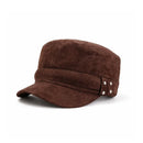 Retro Baseball Cap Cap Short Brim Flat Top Rivet cap