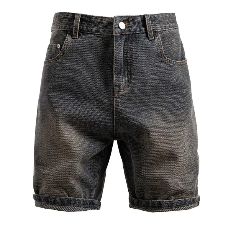 Men Summer Retro Casual Denim Shorts Slim Fit Comfortable Denim Shorts