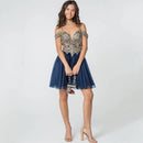 Evening Cocktail Dresses Spaghetti Strap Sleeveless Backless Pretty Appliques Party Prom Gown