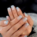 Top Nails Square Shape With Glitter Press On Finger Nails Nails With Designs Short Nails