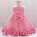 Summer Ceremony First Birthday Dress For Baby Girl Clothes Flower Baptism Princess Dress