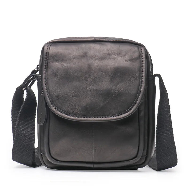 Men's leather simple shoulder bag crossbody men's bag
