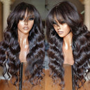 Wave Hair Wigs With Bangs Wet and Wavy Wig Natural Wigs Human Hair Wigs