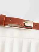 Mini Pleated Skirt For Women Belt High Waist Solid Casual Versatile Skirts Female Short Skirt