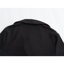 Spring Women Black Fitted Ribbed Dress Long Sleeve Lapel Collar Front Button Female Midi Vintage Dresses