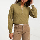 Chic Women Sweatshirt Tops Pullover Female Hoodies Quilted Jackets