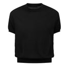 Black short-sleeve shirt on a white background, Obroi
