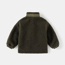 Autumn/Winter Boys' Thick Coat Baby Particle Velvet Stand up Collar Jacket Top Trendy Children's Clothing