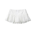 American Retro Mini Skirt For Women Side Zipper Summer Skirts With Shorts Lining