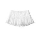 American Retro Mini Skirt For Women Side Zipper Summer Skirts With Shorts Lining