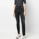 Autumn Ladies Elastic High Waist Jeans Cotton Pencil Pants Slim Trousers