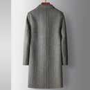 Autumn high quality wool long trench coat men male jackets overcoat