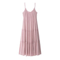 Women Tiered Dress Strap  Ruffle Trim Casual Summer Sundress Female