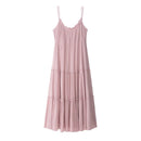 Women Tiered Dress Strap  Ruffle Trim Casual Summer Sundress Female