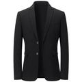 Men Suit Slim Fit Easy Care Spring Autumn Wedding Black Formal Blazer for Men Clothing