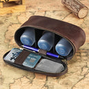 Genuine Leather Portable Official Seal with Pen Slots Organizer Box Accessories with Card Holder