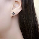 Stud Earrings Marcasite Star Europe Glam Good Jewerly For Women Gift In 925 Sterling Silver