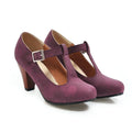 Women's T-Strap Round Toe Pumps, Elegant Dress Heels