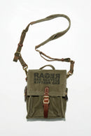 Organizer designer handmade canvas leather men's small phone shoulder bag outdoor crossbody bag