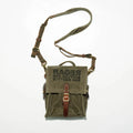 Organizer designer handmade canvas leather men's small phone shoulder bag outdoor crossbody bag