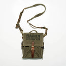 Organizer designer handmade canvas leather men's small phone shoulder bag outdoor crossbody bag