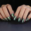 Glossy Almond Press on nails Short Chrome Manicure Reusable False Acrylic Nail Art Tips