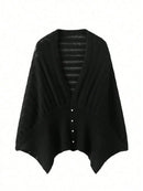 Black cardigan with textured pattern on a white background, Obroi