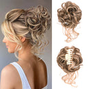 Women Messy Curly Fluffy Hair Bun Clip In Ponytail Hair Extensions Natural False Hairpieces