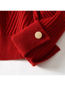 Wool Pullover Half-high Neck Solid Slouchy Style Relaxed Casual Comfortable Commute Sweater Winter Christmas