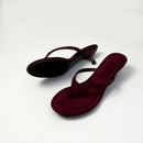 Beach Slides Shallow Ladies Heeled Sandals Women Low Heel Sandals Slides Slippers Female Flip flops Pumps