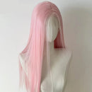 Light Pink Wig for Women 13x4 Lace Front Wig 26inch Long Straight Wigs Soft Natural Fiber Cosplay Wig