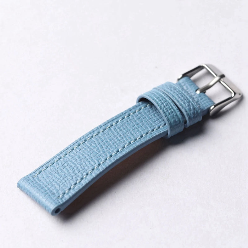 Handmade Glacier Blue Genuine Leather Strap Soft and Ultra-thin Head Bracelet