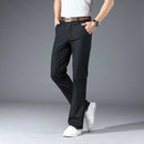 Summer Thin Men Flared Pants Men  Classic Flare Straight Trousers White Black