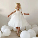 Summer Toddler Baby Girls Party Dresses Girls Wedding Evening Baptism 1st Dresses Formal White Dress For Children Girls