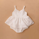 Summer Baby Girl Birthday Party Dress Lace Floral Cotton Infant Baby Girl Clothes