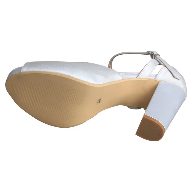 Sandals for Wedding Peep Toe Platform Shoes Bride Sandals