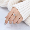 Natural Unique Moss Agate Rings in 925 Sterling Silver Handmade Ring Fine Jewelry