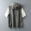 Spring/Summer Autumn Men's Retro Hooded Vest Jacket