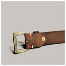 Genuine Leather Men Belt Luxury Designer Strap Male Pure Copper Buckle Wild Classic Retro