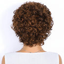 Curly Human Hair Pixie Cut Wig Short Bob with Bangs Natural Black Women Rose Curly