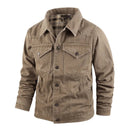 Retro Denim Jacket Men Autumn Single Breasted Lapel Motorcycle Coat Men's Clothing Casual Denim Coat